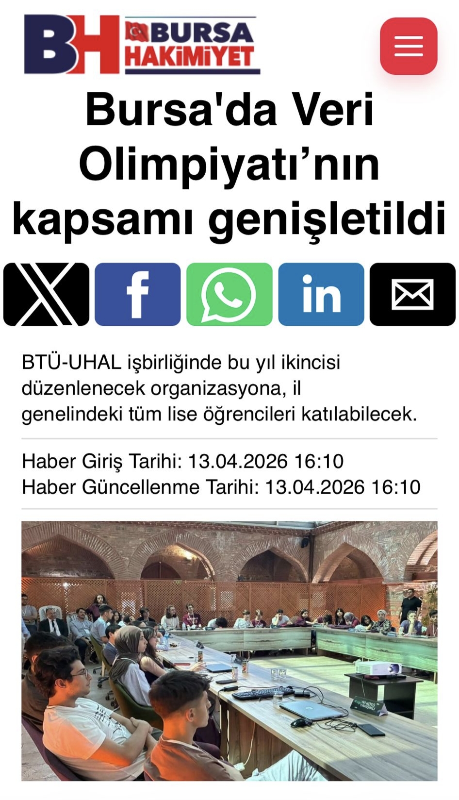 Veri Olimpiyat'ının Kapsamı Genişletildi